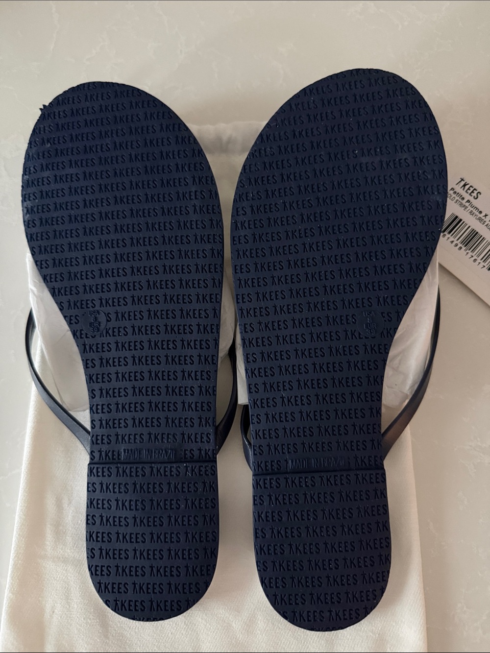 Petite Plume x TKEES Lily Sandal in Cabana Stripe - Picture 7 of 7